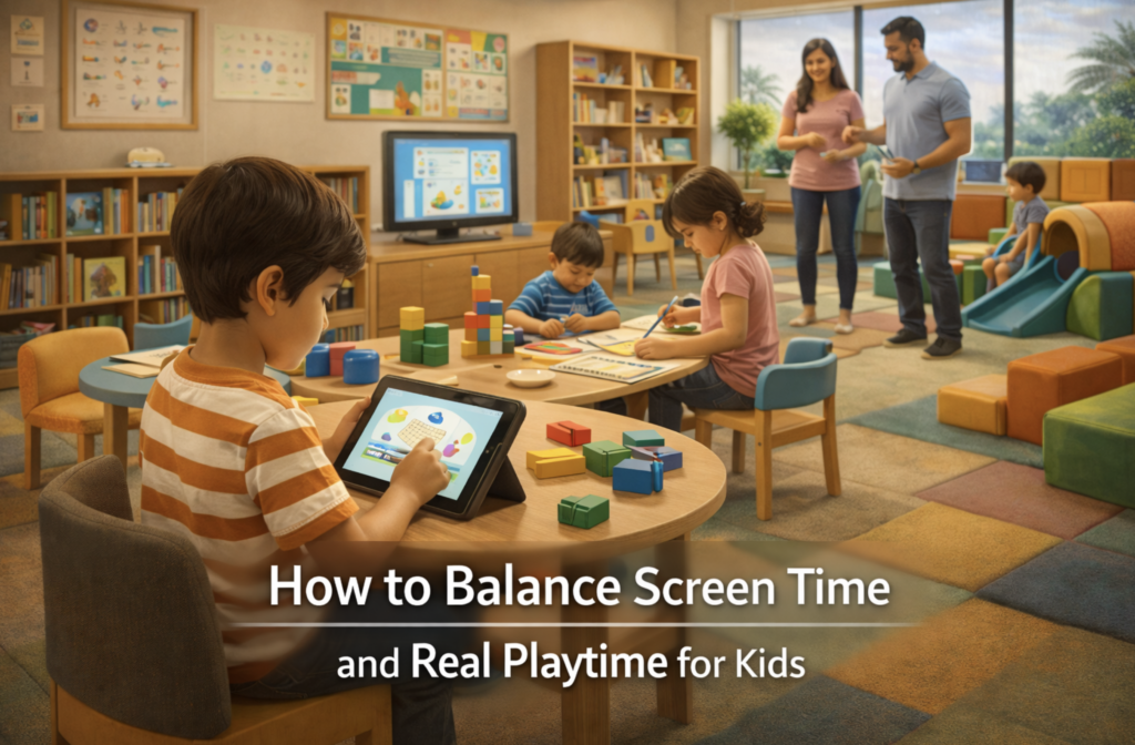 How to balance screen time and real playtime for kids